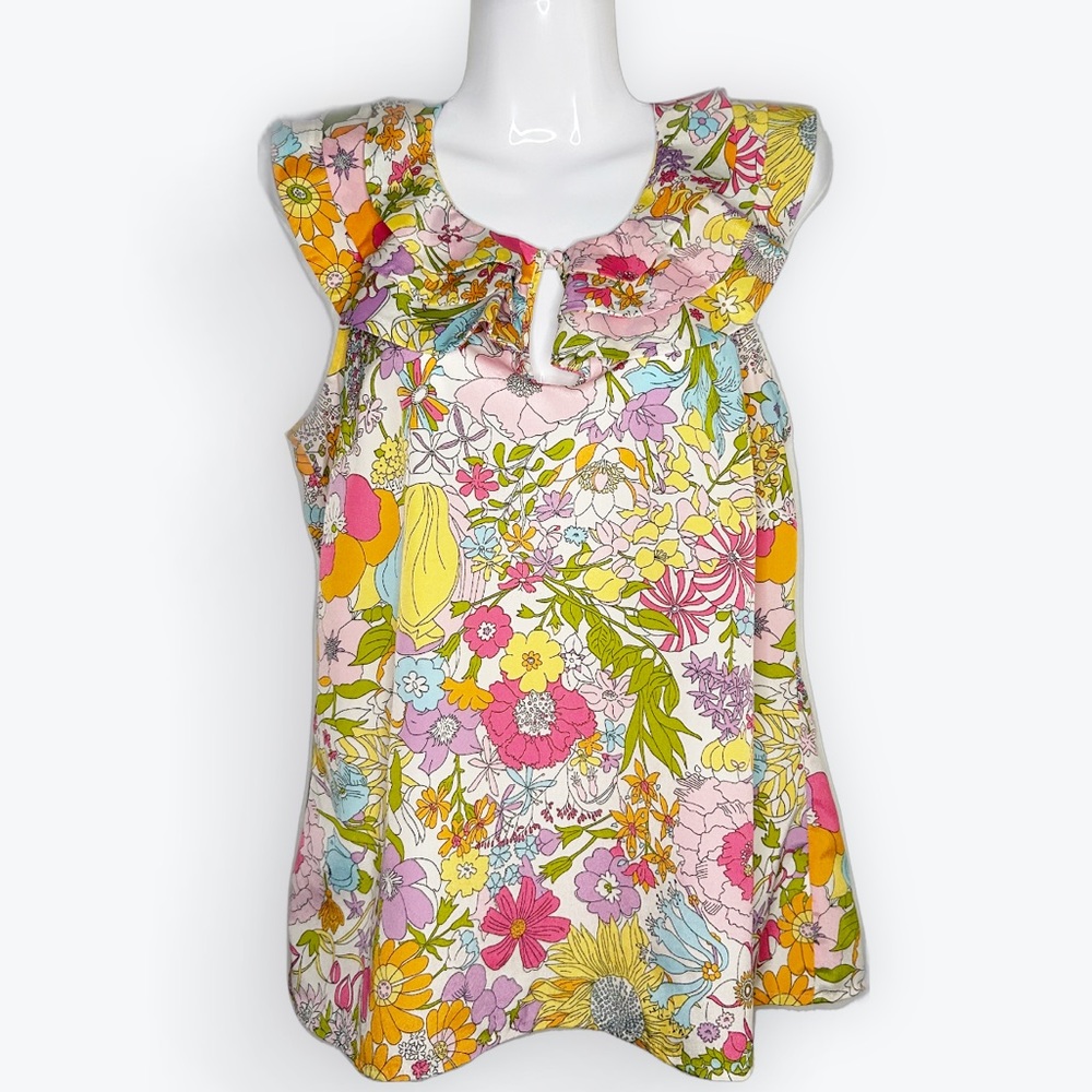 Liberty of London for Target Blouse ruffle top floral size M vintage summer